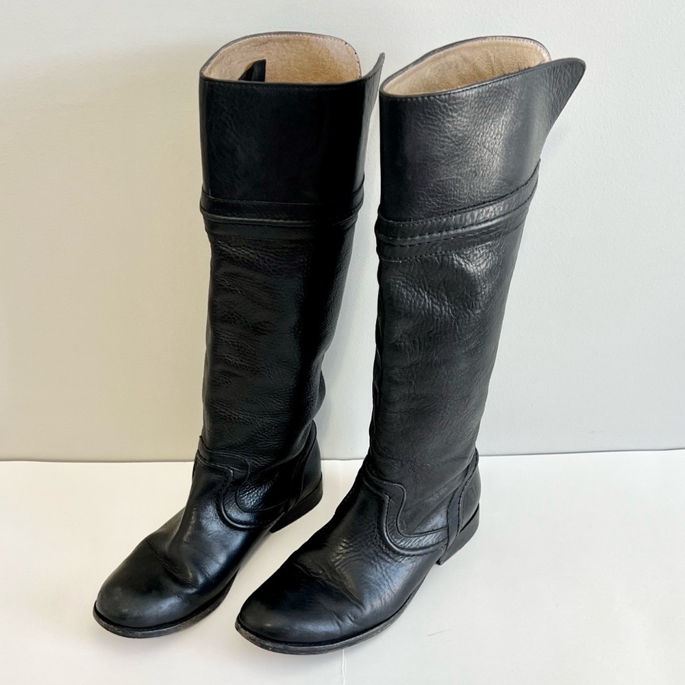 Frye Melissa Trapunto Leather Riding Boots